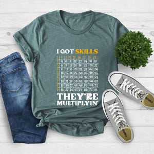 Shirt wiskundeleraar, shirt vermenigvuldigen, shirt wiskunde, grappig wiskundecadeau, cadeau wiskundeleraar, cadeau wiskundeleraar, shirt wiskundevaardigheden, shirt wiskunde, shirt leraar afbeelding 4