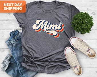 Camiseta retro de Mimi, camiseta del Día de la Madre, camiseta de Mimi, regalo para la abuela, camiseta "Ascendida a Mimi", camiseta "Mimi Life", nueva camiseta de Mimi, cumpleaños de Mimi