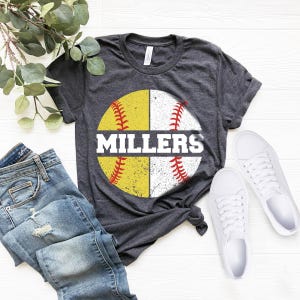 Custom Softball and Baseball Shirt, Personalized Mom Baseball Shirt, Mom of Both, Mom Softball Shirt, Mom of Both Sports Shirt, Mom Shirt