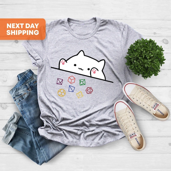 Cat Throwing Dice Shirt, Dungeon Master, Tabletop RPG Shirt, Funny Cat Shirt, Bongo Cat Dice, Cat Lover Girls Gift, Tabletop Games Shirt