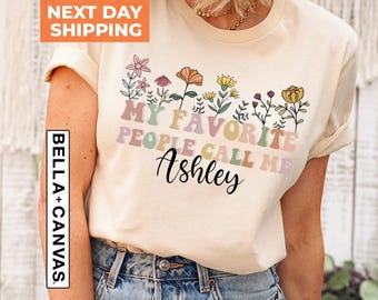 My Favorite People Call Me Grandma Shirt, Custom Grandma Tshirt, Personalized Nana Shirt, Grandma Announcement, First Time Grandma Shirt
