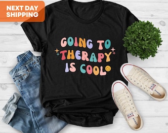 Going To Therapy Is Cool Mental Health Shirt, Mental Health Shirt, Anxiety Shirt, Retro Indie Clothing, Therapist Shirt, Gift For Therapist