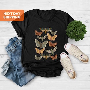 Butterfly Shirt, Moth Shirt, Cottagecore Shirt, Bug Shirt, Cottage Core Shirt, Goblincore Tee, Dark Academia Shirt, Christmas Gift For Women