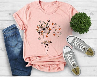 Dandelion Chicken Shirt, Dandelion Chicken Flower Farmer, Chicken Shirt, Gift For Mom, Farmer Shirt, Chicken Flower Shirt, Mothers Day Gift