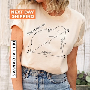 Funny Math T Shirt, Funny Hippopotenuse Shirt, Math Teachers Shirt, Teacher Shirt, Geometry Teacher Gift,Geometry Nerd Gift,Gift For Teacher