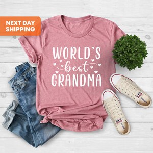 Grandma Shirt, Worlds Best Grandma, Grandma Gift, Best Grandma Shirt, Gift For Grandma, Mothers Day Gift, Nana Shirt, Mothers Day Shirt image 2