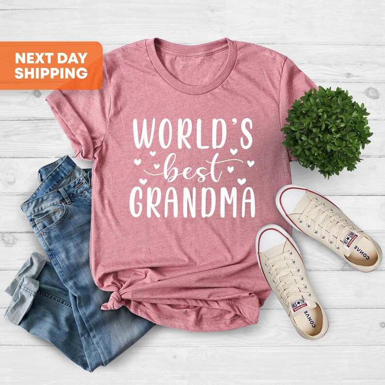 Grandma Shirt, Worlds Best Grandma, Grandma Gift, Best Grandma Shirt, Gift For Grandma, Mothers Day Gift, Nana Shirt, Mothers Day Shirt image 2