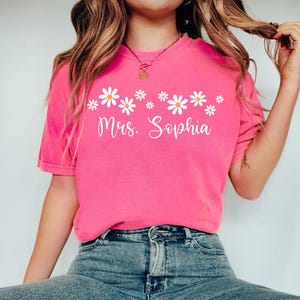 Comfort Colors® Custom Teacher Shirt, Customized Name Teacher Shirt, Teacher Team Shirts, Personalized School Tshirt, Teacher Appreciation image 8