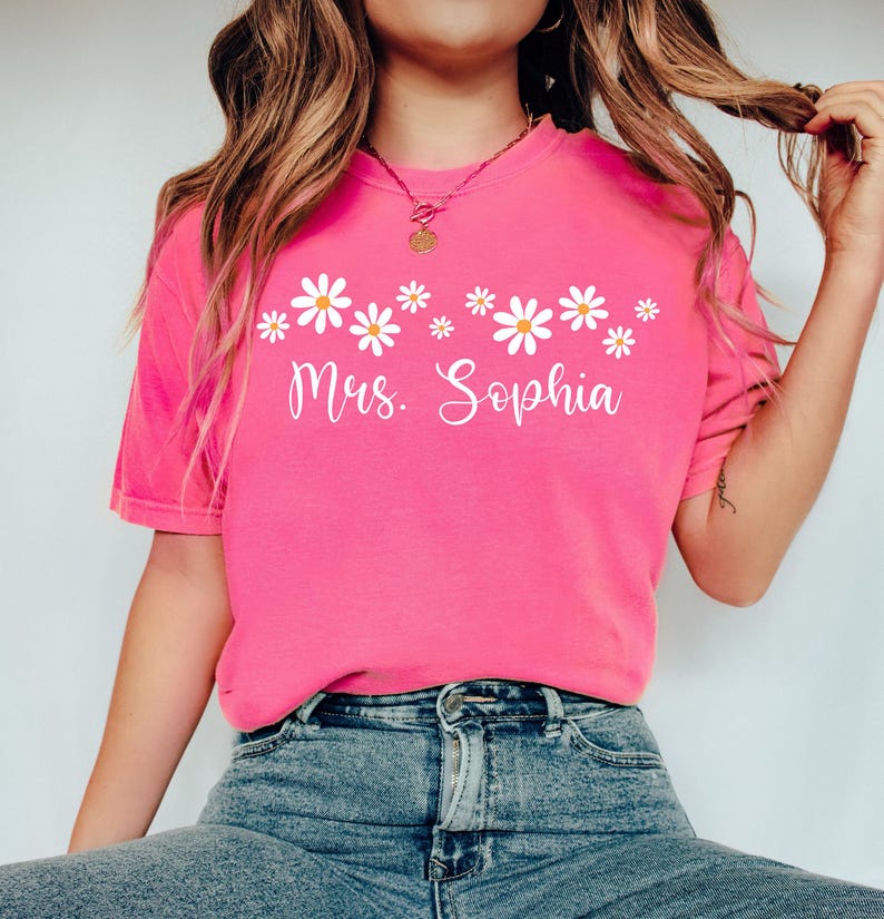 Comfort Colors® Custom Teacher Shirt, Customized Name Teacher Shirt, Teacher Team Shirts, Personalized School Tshirt, Teacher Appreciation image 8