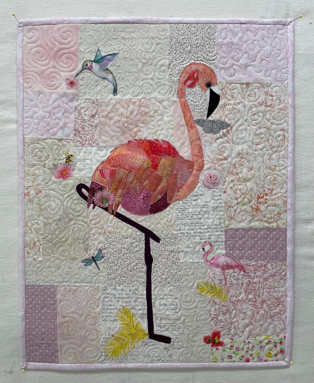 Pink Flamingo. Butterfly. Hummingbird. Laura Heine Pattern. Teeny Tiny ...