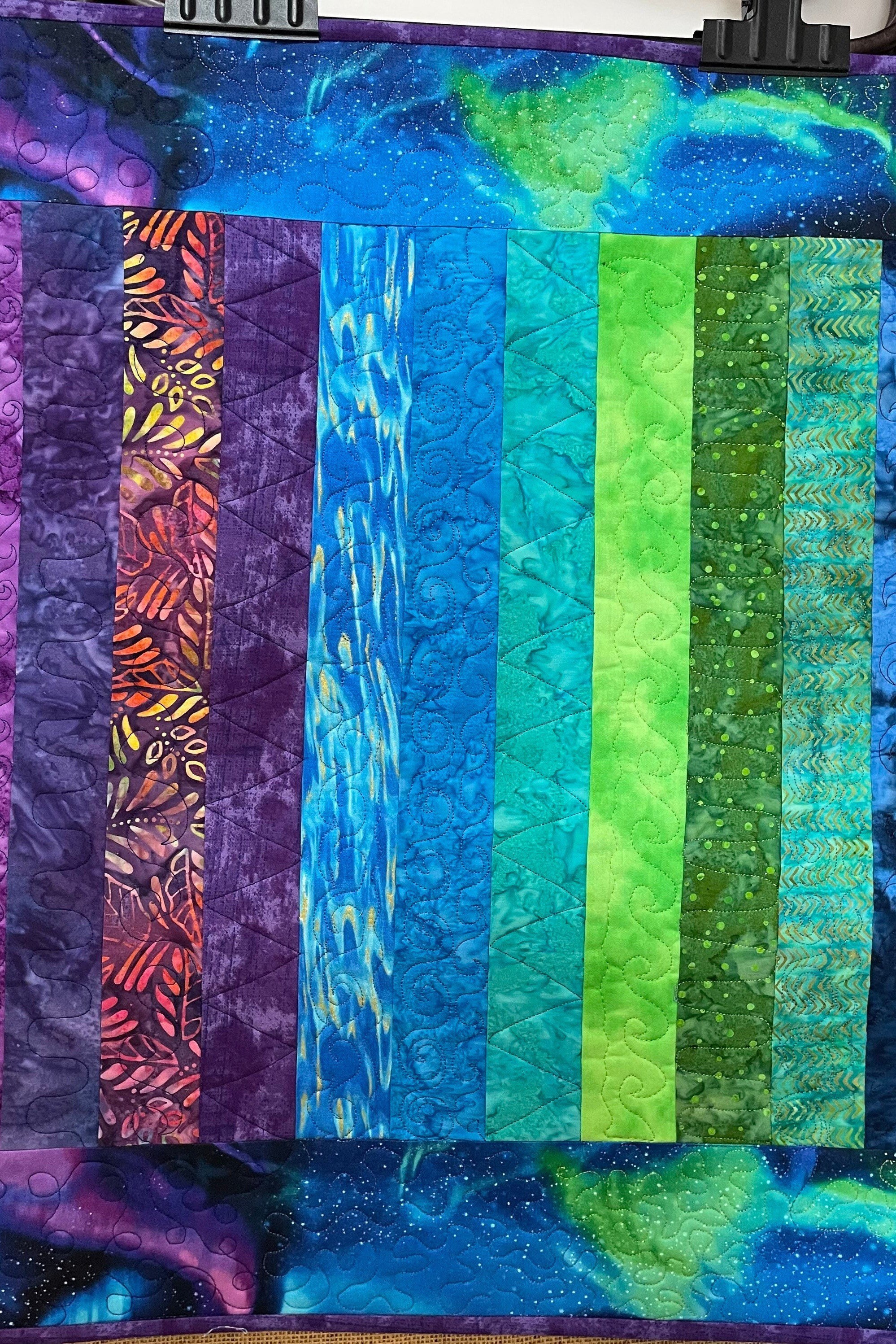 Northern Lights Art Quilt Wall Hanging. Quilting Resembles Etsy