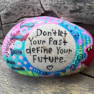 Inspirational Hand-Painted Rock: Positive Affirmation Stone (3.25-Inch)