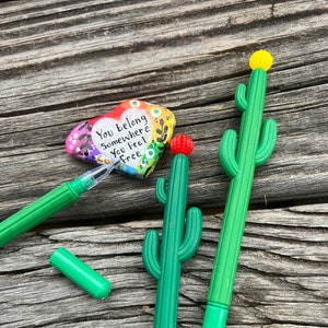 3 stylos rollers à encre gel noire 0,5 mm Cactus Fine Line