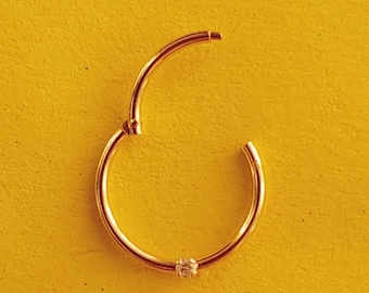 Ohrring Lippe Nasenring Echt 585 Gold Intim Body Piercing Helix Tragus 10 mm 