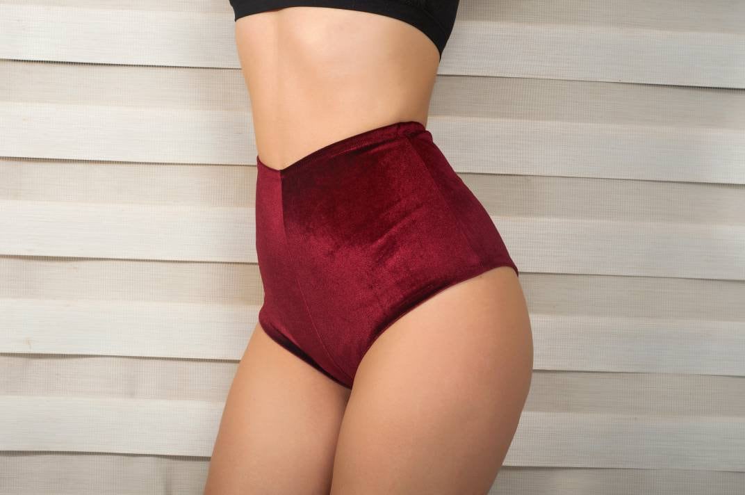 High Waisted Velvet Dance Shorts. Comfy Stretchy Hot Pants. Etsy