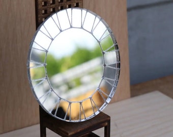 1/12 1:12 doll house art deco sunburst mirror