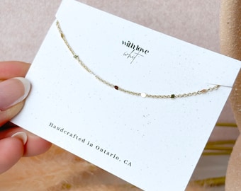 Dainty Gold Disc Bracelet