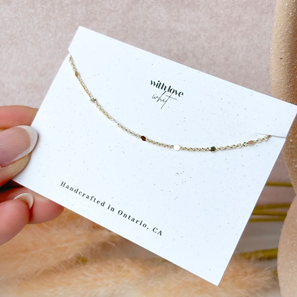 Dainty Gold Disc Bracelet