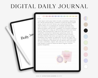 Minimalist Digital Daily Journal: Gratitude & Reflection (Goodnotes, iPad) (Digital Download)