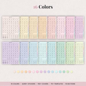 Digital Student Notebook Template for iPad Note Taking | Study Notes, Stickers & Covers | Goodnotes Digital Download image 3