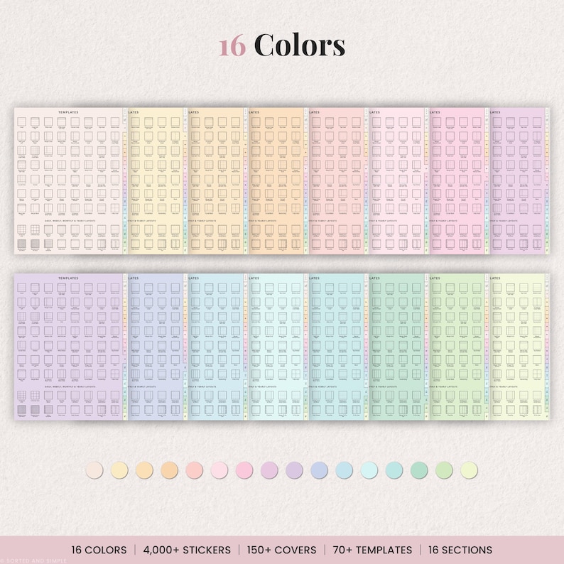 Digital Student Notebook Template for iPad Note Taking | Study Notes, Stickers & Covers | Goodnotes Digital Download image 3