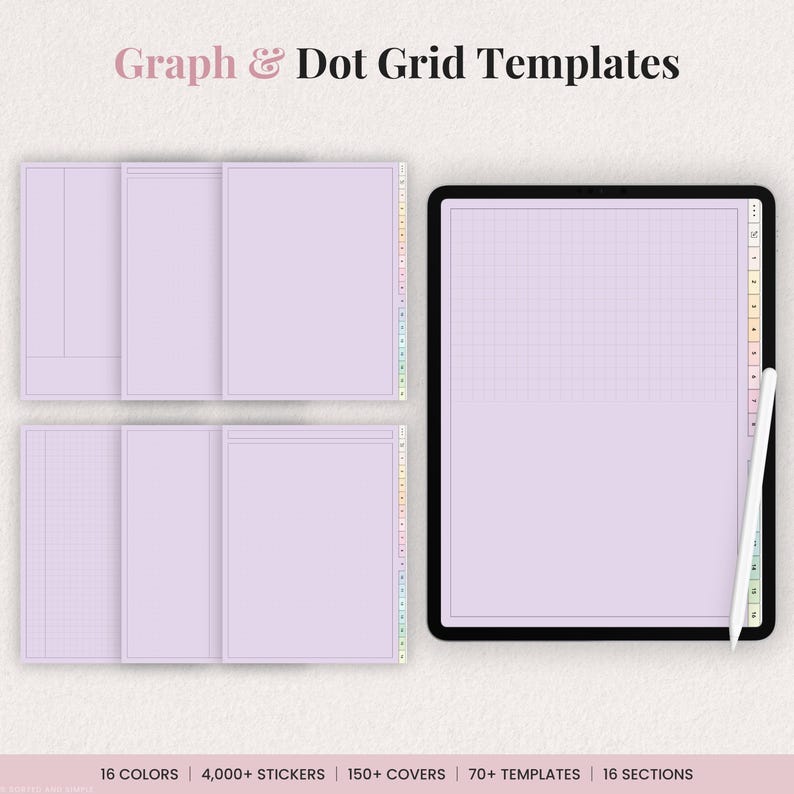 Digital Student Notebook Template for iPad Note Taking | Study Notes, Stickers & Covers | Goodnotes Digital Download image 7