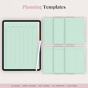 Digital Student Notebook Template for iPad Note Taking | Study Notes, Stickers & Covers | Goodnotes Digital Download image 8