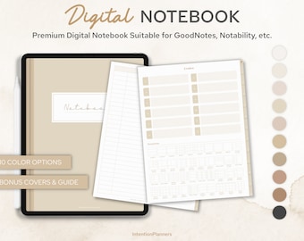 Hyperlinked Digital Notebook: Minimalist Student Planner (Digital Download)