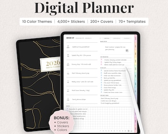 2026 All-in-One Digital Planner for iPad | Hyperlinked Daily, Weekly & Monthly Planner | Goodnotes PDF