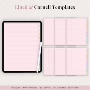 Digital Student Notebook Template for iPad Note Taking | Study Notes, Stickers & Covers | Goodnotes Digital Download image 6