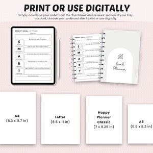 Goal Planner Bundle Printable Template Productivity Daily Weekly ...