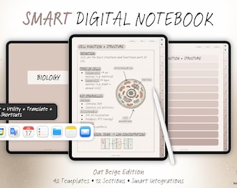 Smart Digital Notebook - Oat Beige