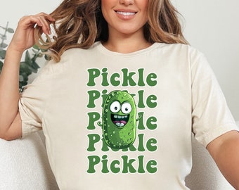 Funny Pickle Shirt, Retro Pickle Shirt, Green Pickle Shirt, Pickle Lover Shirt, Trendy Womens Shirt, Pickle Graphic Tees