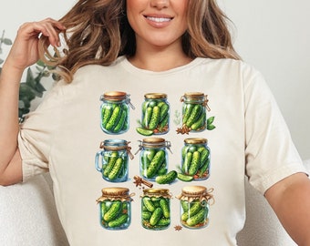Pickle Shirt, Retro Jar Pickles Shirt, Green Pickle Shirt, Pickle Lover Shirt, Trendy Womens Shirt, Pickle Graphic Tees