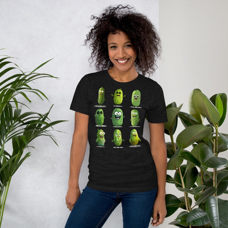 Funny Pickle Shirt, Retro Pickle Faces Shirt, Green Pickle Shirt, Pickle Lover Shirt, Trendy Womens Shirt, Pickle Graphic Tees
