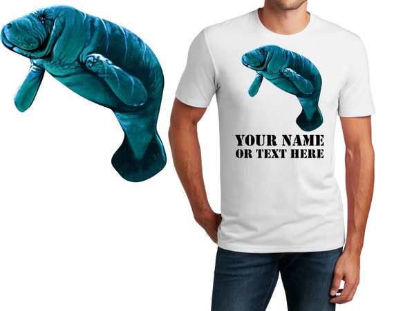 Personalized Mens T-shirt Manatee Design, Fishing Shirt, Custom Shirt,  Custom Name, Dad Gift, Fisherman Gift, Unisex, Womens Tee 