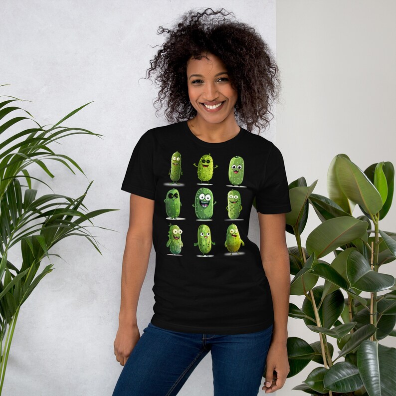 Funny Pickle Shirt, Retro Pickle Faces Shirt, Green Pickle Shirt, Pickle Lover Shirt, Trendy Womens Shirt, Pickle Graphic Tees