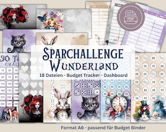 Savings Challenge Wonderland Savings Game Digital Download