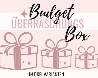 Sparchallenge ÜBERRASCHUNGSBOX Sparspiel , Sparchallenge Set, Budget Binder A6 Rubbelchallenge Klappkarte Tombola Printversion