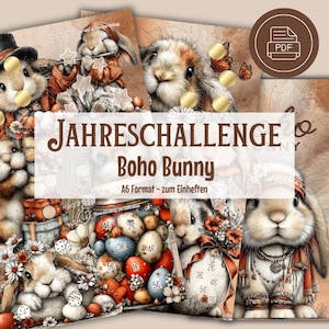 Sparchallenge A6 | Mini Sparchallenge | Geld sparen Challenge Ostern| Budget Binder Einlagen | Jahressparchallenge | Sparspiel Ostern