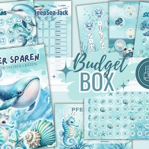 Budget Box Ocean Treasure, Set Sfida Risparmio, Download Digitale PDF