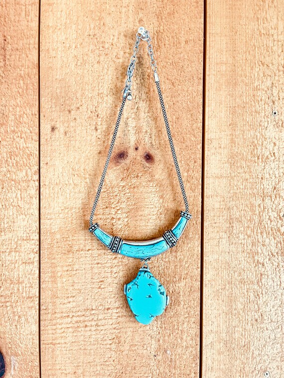 Statement necklace turquoise Gem