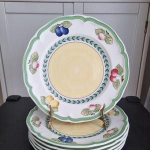 VILLEROY BOCH - FRENCH Garden Collection - Side Plate Dessert Plate| Collectable Vitro Porcelaine , Gift Idea, Floral Home Decor