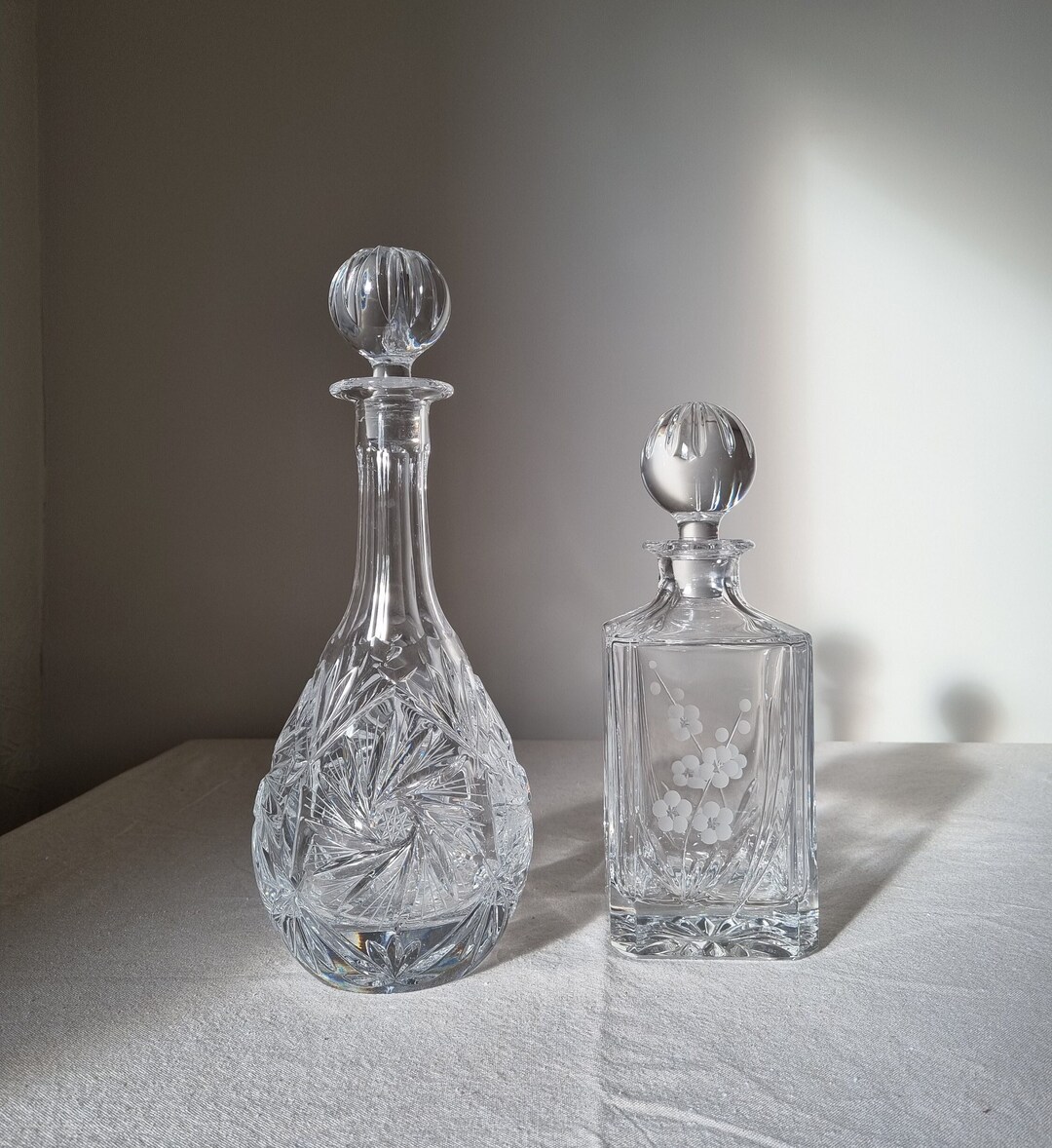 Vintage Royal Doulton Lead CRYSTAL Glass Whisky Decanter / Etsy México