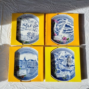 Vintage Engelhalm -Ravn Porslin- Suécia | Placa colecionável de porcelana sueca de edição limitada LANDSKAPSSERIEN, suspensão de parede