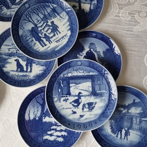 ROYAL COPENHAGEN Vintage Collectable Plate Collection | Kongelig Porcelæn. Danish Tradition Heirloom. Made in Denmark. Collectors Item.