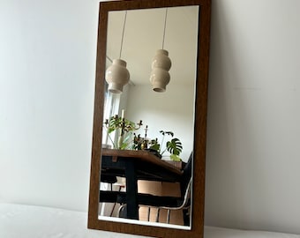 Vintage Wooden Teak Mirror, Wall Hanging Mirror, Mid-Century Mirror,