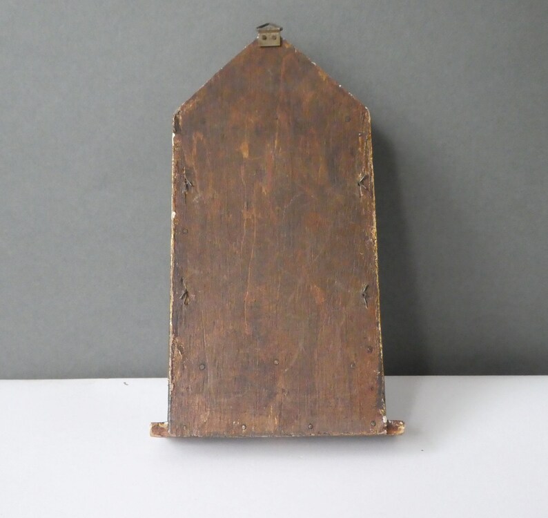 Small Italian Florentine Religious Triptych, Vintage Virgin Mary Wood ...