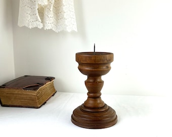 Wooden Vintage Candle Holder, Dutch Carved Candle Stick, Candelabras, Candlestick