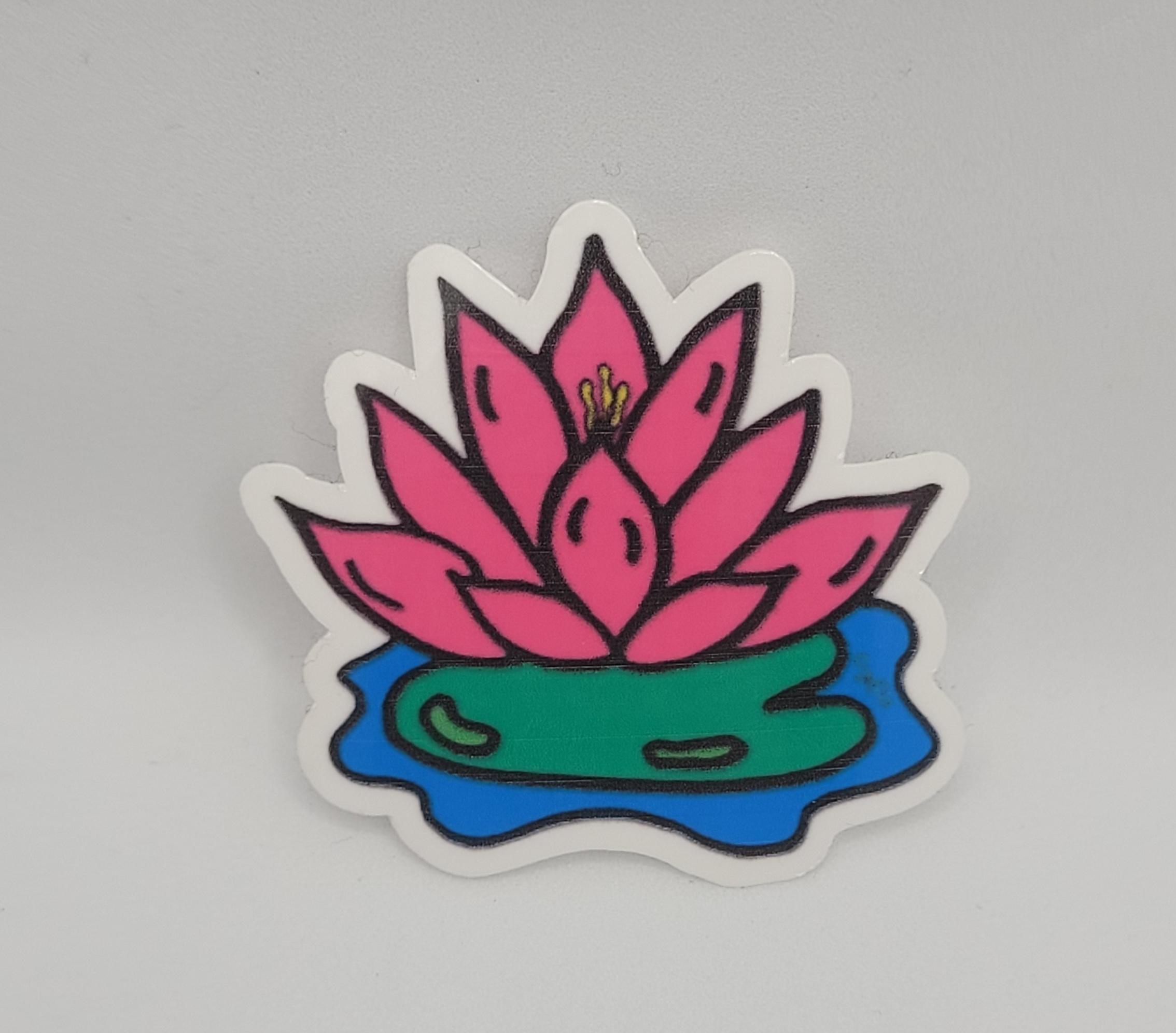 Sticker Lotus Lotus Sticker - Etsy